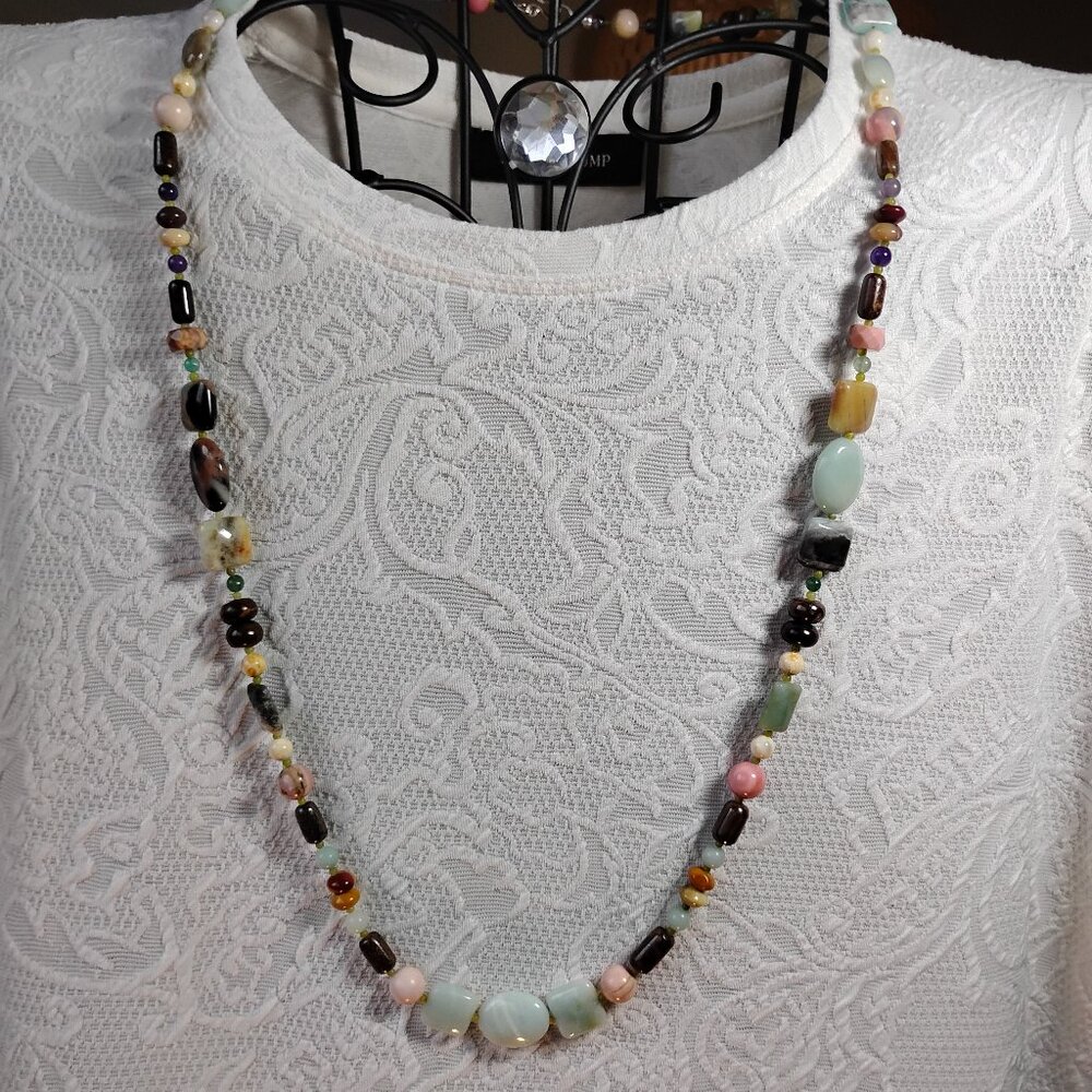 Jay King Multi Gemstone Necklace 36 inches Like New